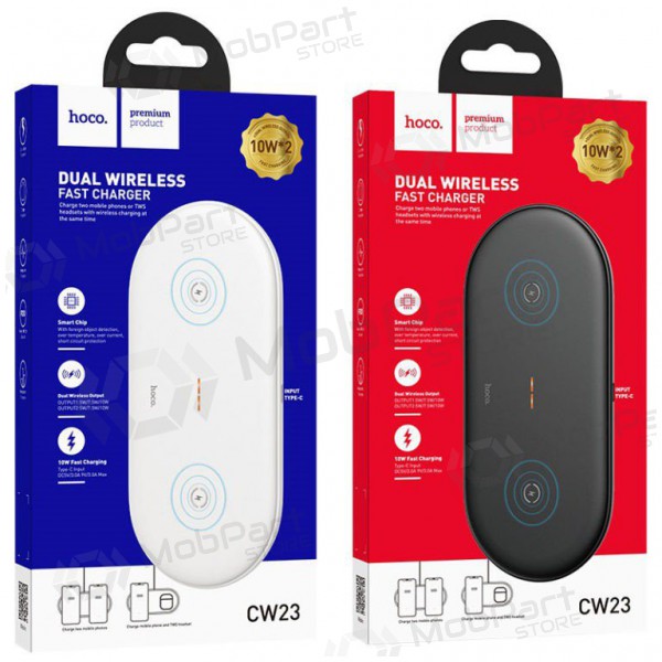 Ασύρματος φορτιστής HOCO CW23 Dual Power FastCharge (άσπρο)