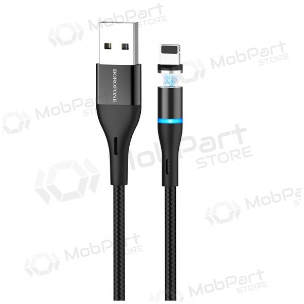 USB καλώδιο Borofone BU16 Skill Magnetic Lightning 1.0m (μαύρος)
