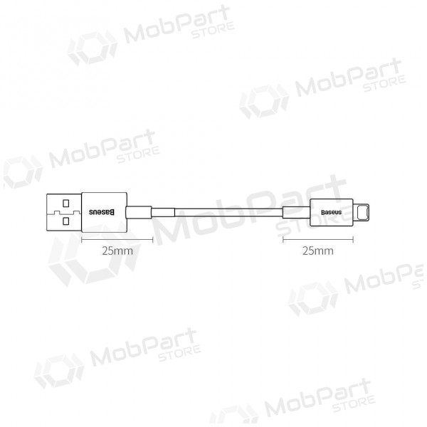 USB καλώδιο Baseus Superior Lightning 2.4A 0.25m (άσπρο) CALYS-02