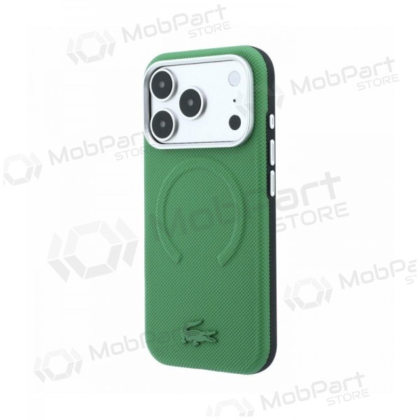 Θήκη Apple iPhone 18 Pro - Lacoste PVC Petit Pique Semi Wrap Embossed MagSafe (πράσινο)