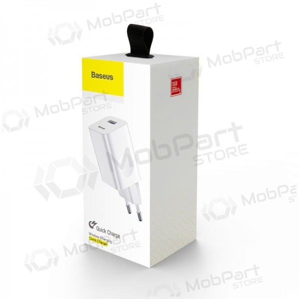 Φορτιστής τηλεφώνου Baseus CCALL-BX02 24 W USB-A λευκός