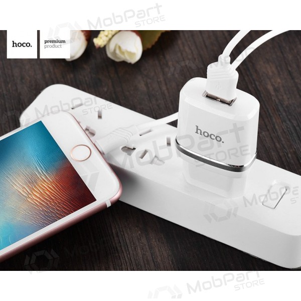 Φορτιστής HOCO C11 Smart USB + lightning (5V 1A) (άσπρο)