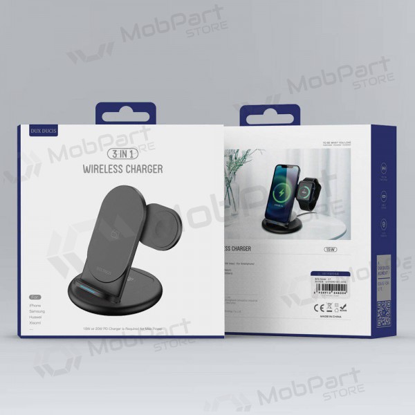 Φορτιστής ασύρματος Dux Ducis C7 3in1 Phone, Apple Watch, Airpods 15W (μαύρος)