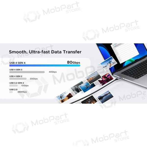 Καλώδιο USB-C Ugreen L706 USB-C σε USB-C 1 m 240 W μαύρο