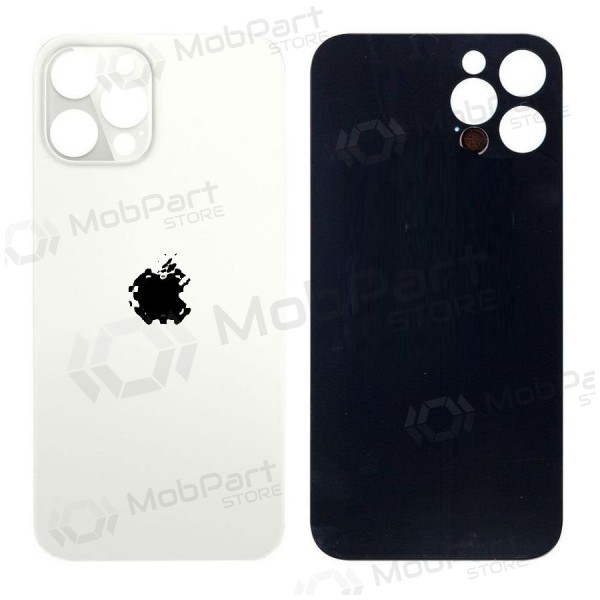 Apple iPhone 12 Pro Max πίσω κάλυμμα μπαταρίας (ασήμι) (bigger hole for camera)