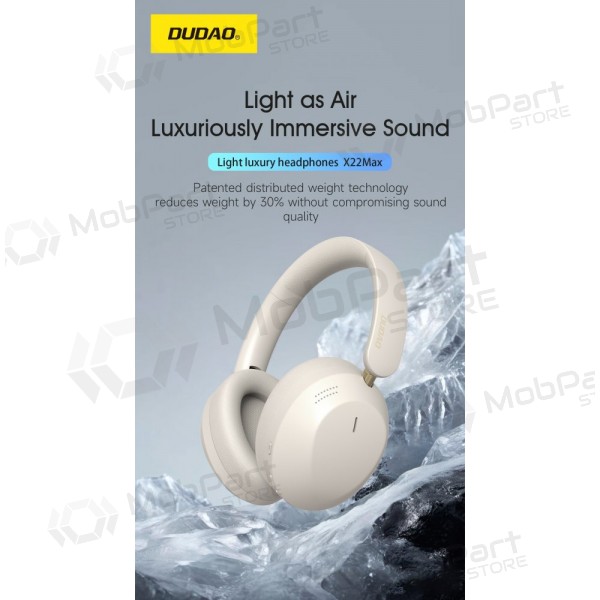 Ασύρματα ακουστικά με μικρόφωνο Dudao X22Max Bluetooth USB-C λευκά