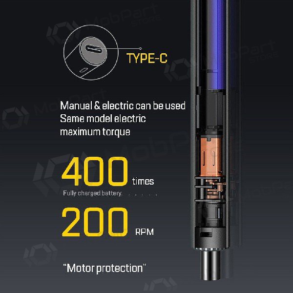 Elektrinis atsuktuvas UF-TOOLS - N20 su 58τεμ antgalių rinkiniu