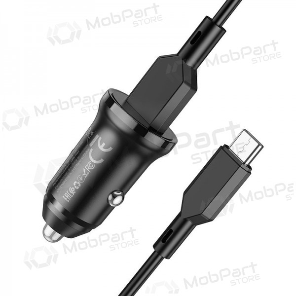 Φορτιστής automobilinis Borofone BZ18 Quick Charge 3.0 18W + Type-C (μαύρος)