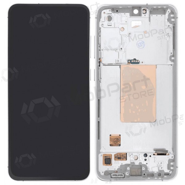 Οθόνη Samsung Galaxy S24 FE (ασημί) (με πλαίσιο) (Premium)