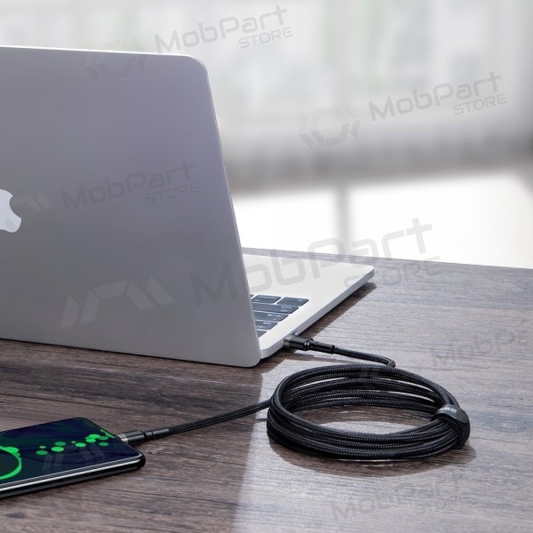 USB καλώδιο Baseus Cafule PD100W Type-C 2.0m γκρί-μαύρος CATKLF-ALG1