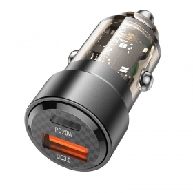 Φορτιστής automobilinis Borofone BZ20 PD20W+QC3.0 38W μαύρος