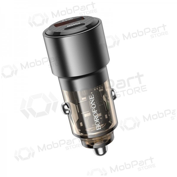 Φορτιστής αυτοκινήτου τηλεφώνου Borofone BZ20A 83 W PD QC 3.0 USB-C + USB-A μαύρος