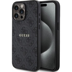 Θήκη Apple iPhone 15 Pro Max - Guess PU Leather 4G Colored Ring MagSafe