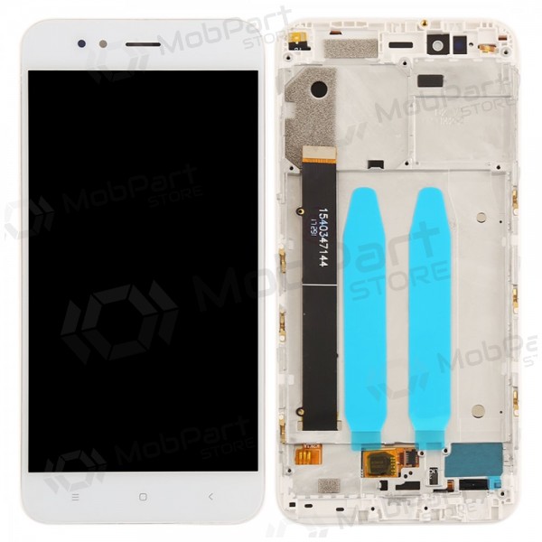 Xiaomi Mi A1 / Mi 5X οθόνη (άσπρο) (με πλαίσιο) (μεταχειρισμένος grade C, γνησια)