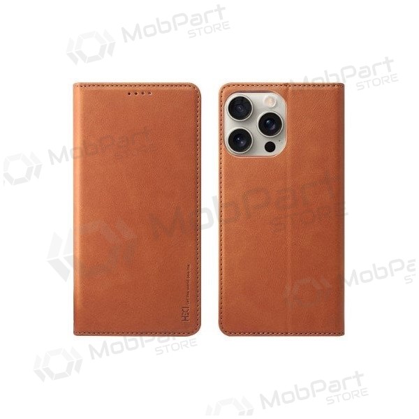 Θήκη HDD Magnetic Wallet Case Samsung G991 S21 5G καφέ