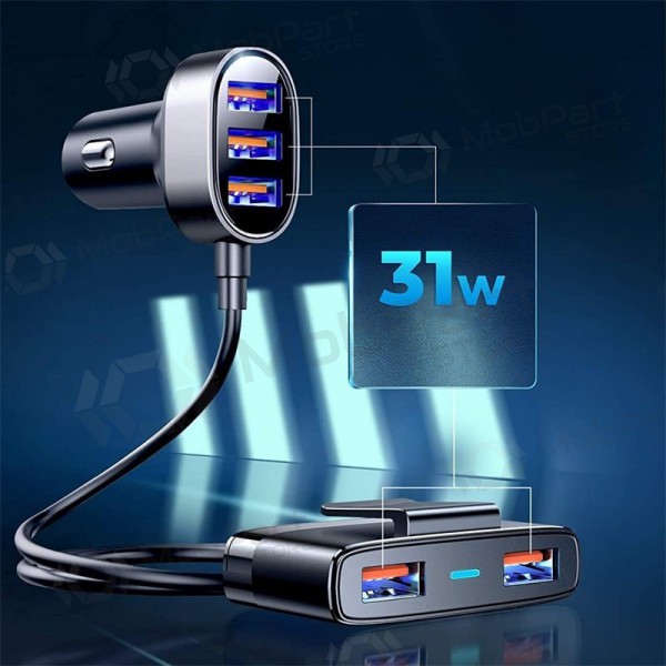 Φορτιστής automobilinis Joyroom JR-CL03 5xUSB 6.2A (μαύρος)