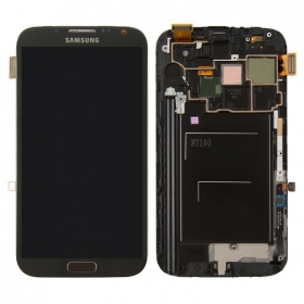 Samsung N7100 Galaxy Note 2 οθόνη (μαύρος) (με πλαίσιο) (service pack) (γνησια)
