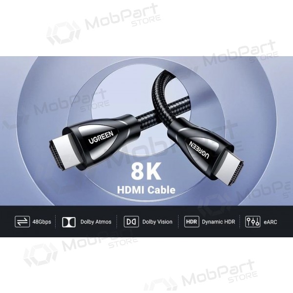 Καλώδιο HDMI Ugreen HD140 HDMI 2.1 2 m μαύρο