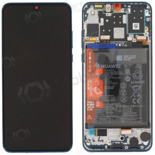 Οθόνη Huawei P30 Lite New Edition 2020 (02353FQE/02353DQS) (μπλε) (με πλαίσιο και μπαταρία) (service pack) (γνήσια)
