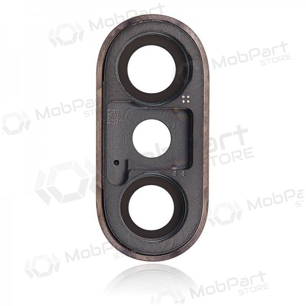 Apple iPhone XS / XS Max τζαμάκι κάμερας (χρυσαφένιος) (με πλαίσιο)