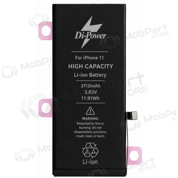 Μπαταρία Apple iPhone 11, συσσωρευτής Di-Power 3110 mAh
