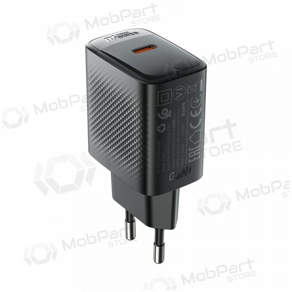 Φορτιστής τηλεφώνου Acefast A104 25 W GaN USB-C μαύρος