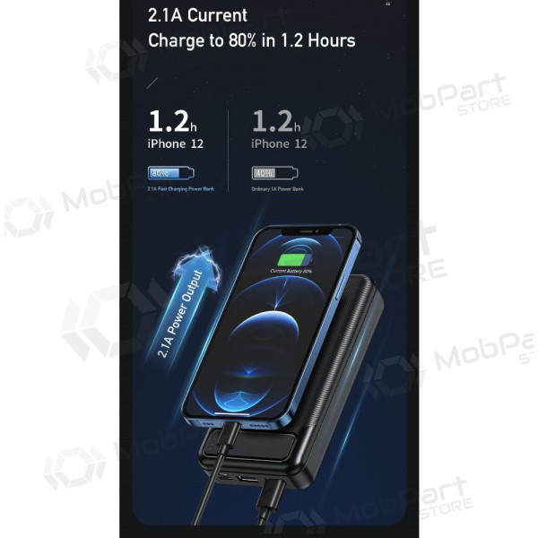 Εξωτερική μπαταρία Power Bank Awei P6K 5V/2.1A 20000mAh μαύρος