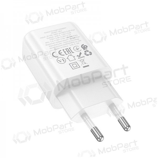Φορτιστής τηλεφώνου Hoco N62 30 W GaN USB-C λευκός