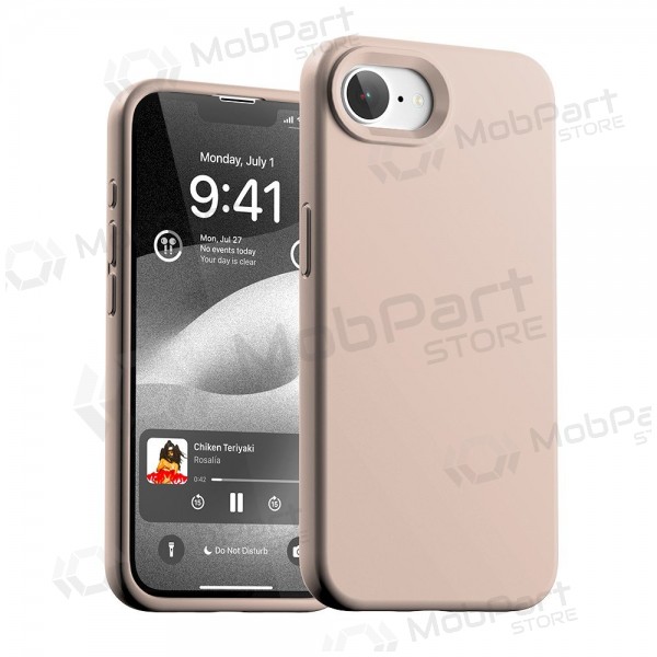 Θήκη Apple iPhone 16e, 17e Mercury - Pure Magsafe Silicon Case (ροζ άμμου)