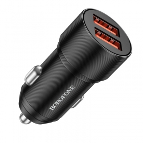 Φορτιστής automobilinis Borofone BZ19B 2xUSB-A QC3.0 36W μαύρος