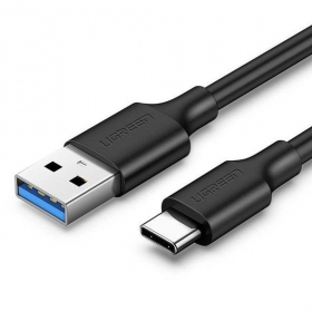 Καλώδιο USB-C Ugreen US184 USB-A σε USB-C 1 m USB 3.2 Gen1 3 A μαύρο