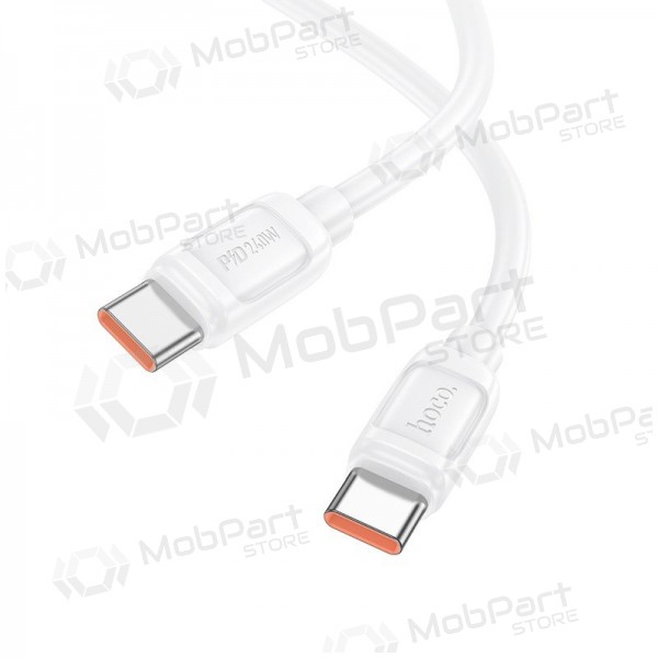 Καλώδιο USB-C Hoco X115 USB-C σε USB-C 1 m 240 W λευκό