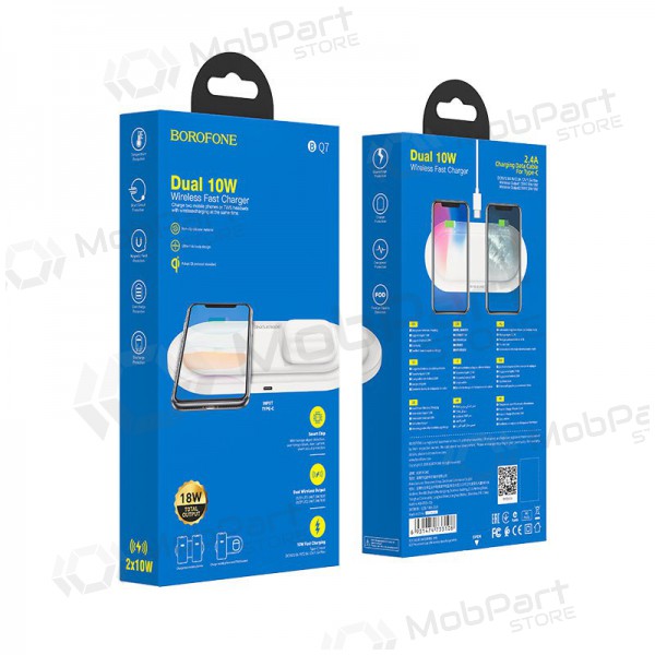 Φορτιστής ασύρματος Borofone BQ7 Prominent Dual (10W) (άσπρο)