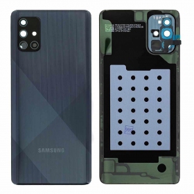 Samsung A715 Galaxy A71 2020 πίσω κάλυμμα μπαταρίας μαύρος (Prism Crush Black) (μεταχειρισμένος grade C, γνησια)