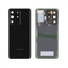 Samsung G988 Galaxy S20 Ultra πίσω κάλυμμα μπαταρίας μαύρος (Cosmic Black) (μεταχειρισμένος grade B, γνησια)