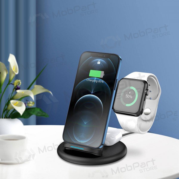 Φορτιστής ασύρματος Dux Ducis C7 3in1 Phone, Apple Watch, Airpods 15W (μαύρος)