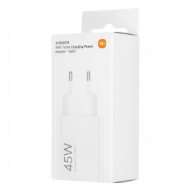 Φορτιστής τηλεφώνου Xiaomi turbo charging power adapter BHR07SLEU 45 w usb-a pd λευκός.