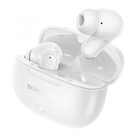 Ασύρματα ακουστικά Borofone BW96 Bluetooth ANC ENC USB-C λευκά