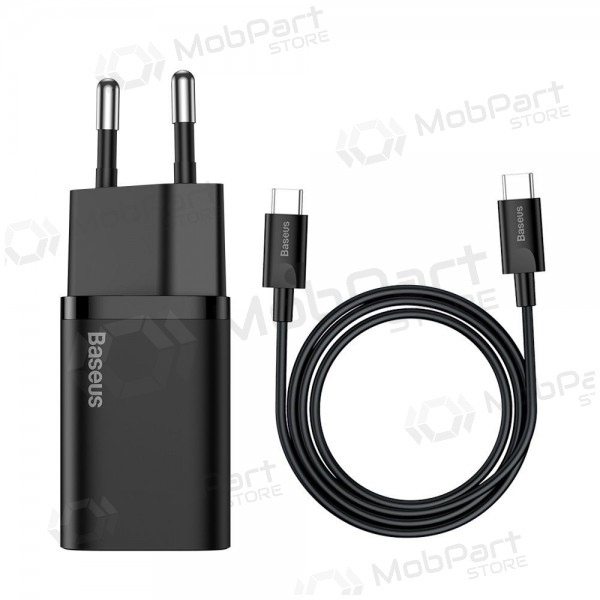 Φορτιστής buitinis Baseus Super Si 25W + Type-C 1.0m μαύρος TZCCSUP-L01