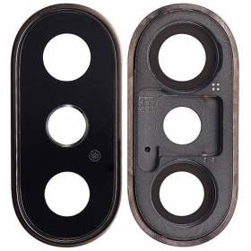 Apple iPhone XS / XS Max τζαμάκι κάμερας (χρυσαφένιος) (με πλαίσιο)