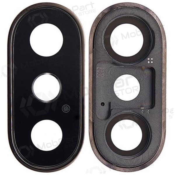 Apple iPhone XS / XS Max τζαμάκι κάμερας (χρυσαφένιος) (με πλαίσιο)