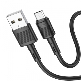 USB καλώδιο Hoco X83 USB-A to MicroUSB 1.0m μαύρος