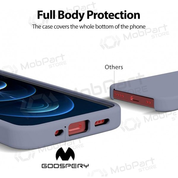Θήκη Apple iPhone 14 Pro Max Mercury - Silicone Case (λεβάντα γκρι)