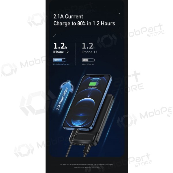 Εξωτερική μπαταρία Power Bank Awei P5K 5V/2.1A 10000mAh μαύρος