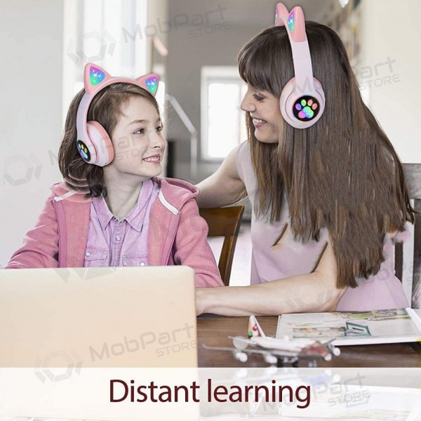 Ασύρματα ακουστικά Cat Glow on-ear με μικρόφωνο USB-C + 3,5 mm