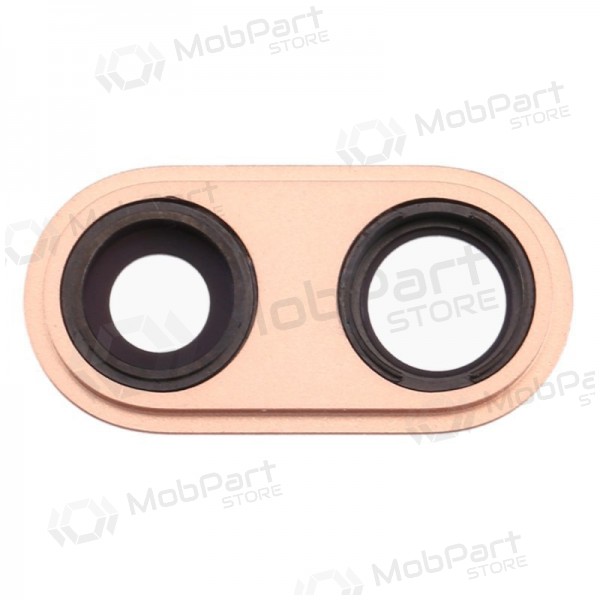 Apple iPhone 8 Plus τζαμάκι κάμερας (χρυσαφένιος) (με πλαίσιο)