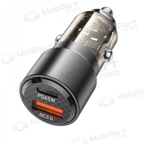 Φορτιστής αυτοκινήτου τηλεφώνου Borofone BZ20A 83 W PD QC 3.0 USB-C + USB-A μαύρος