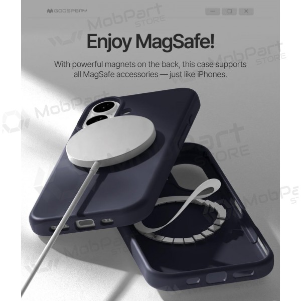 Θήκη Mercury Pure Magsafe Silicon Case Apple iPhone 17 σκούρο μπλε