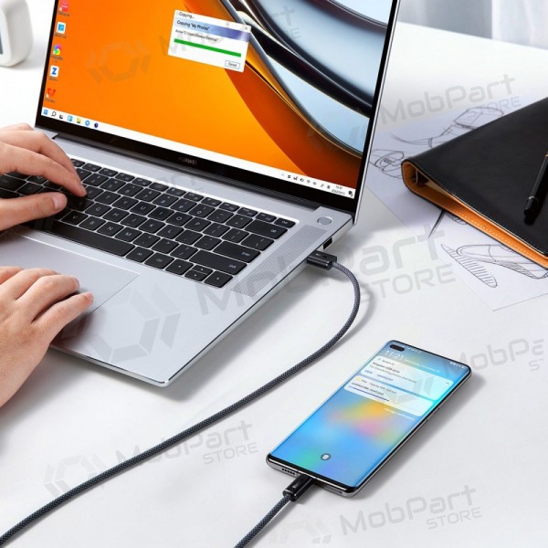 USB καλώδιο Baseus Dynamic 100W USB-A to Type-C 1.0m γκρί CALD000616