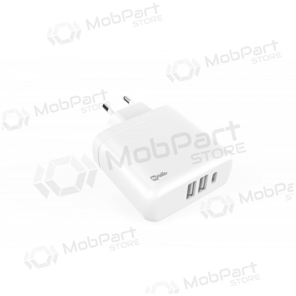 Φορτιστής BeHello USB-C 45W PD + 2 USB (άσπρο)